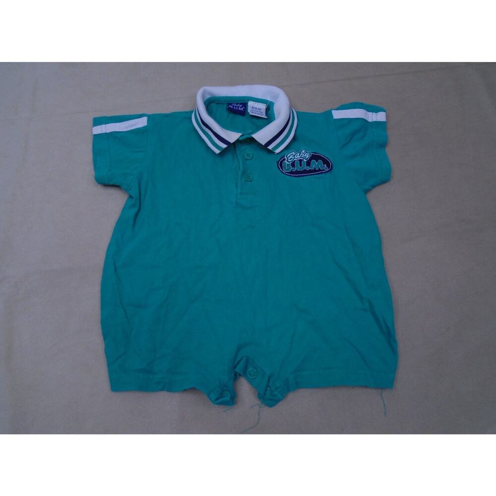 Vintage 90s Baby B.U.M. Equipment One Piece Romper Outfit BUM Snaps SZ 6-9 M